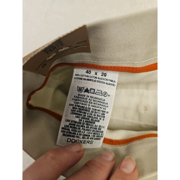 Dockers All Day Khaki Beige Pants Mens 40x29 Performance Stretch NWT $62 - Picture 6 of 7